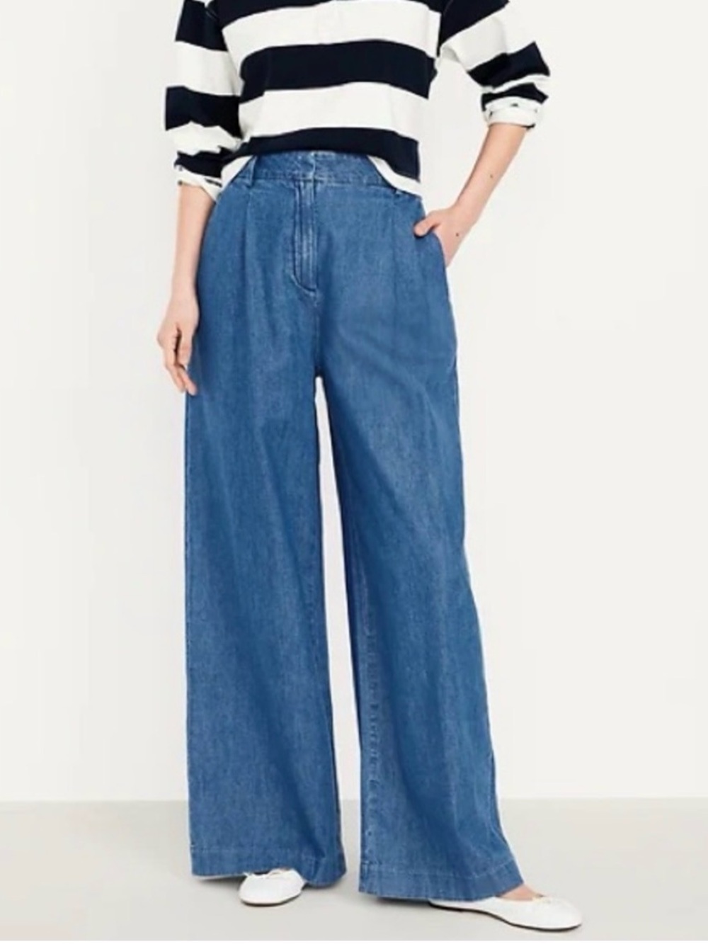 Old Navy Extra High-Rise Wide Leg Adjustable Waist | Sz 20